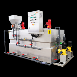 Skid Mounted Compact Polymer Dosing System Automatic Dry Powder Mixing Unit For Small Space Polymer Preparation Unit Skid Mounted Compact Polymer Dosing System Automatic Dry Powder Mixing Unit For Small Space Polymer Preparation Unit