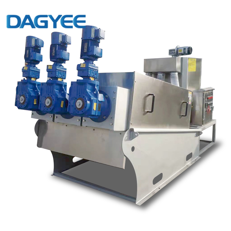 Multiplate Sludge dehydrator with Automatic poly dosing system